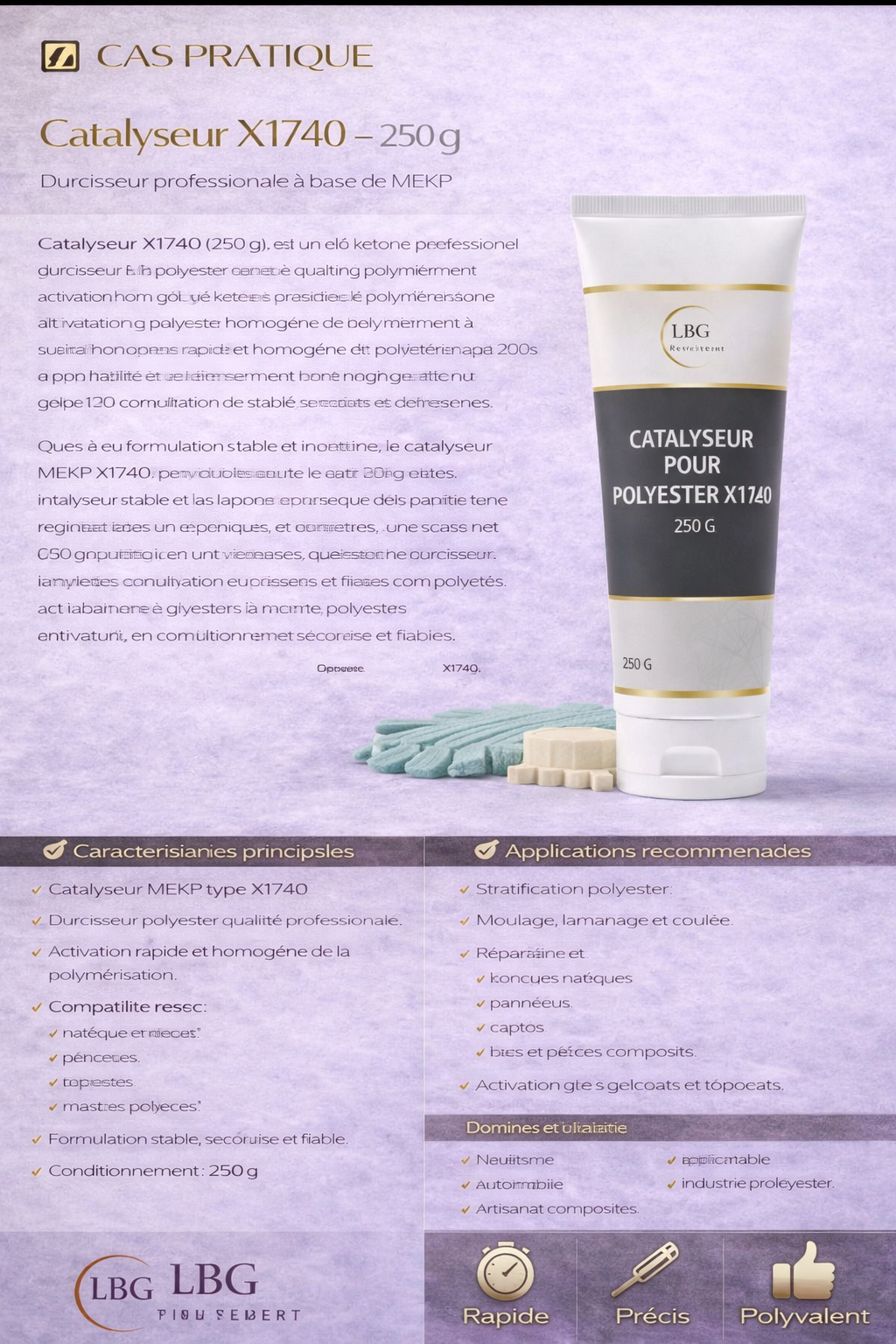Catalyseur MEKP X1740 – Durcisseur résine polyester, gelcoat et topcoat 250 g lbgrevetement
