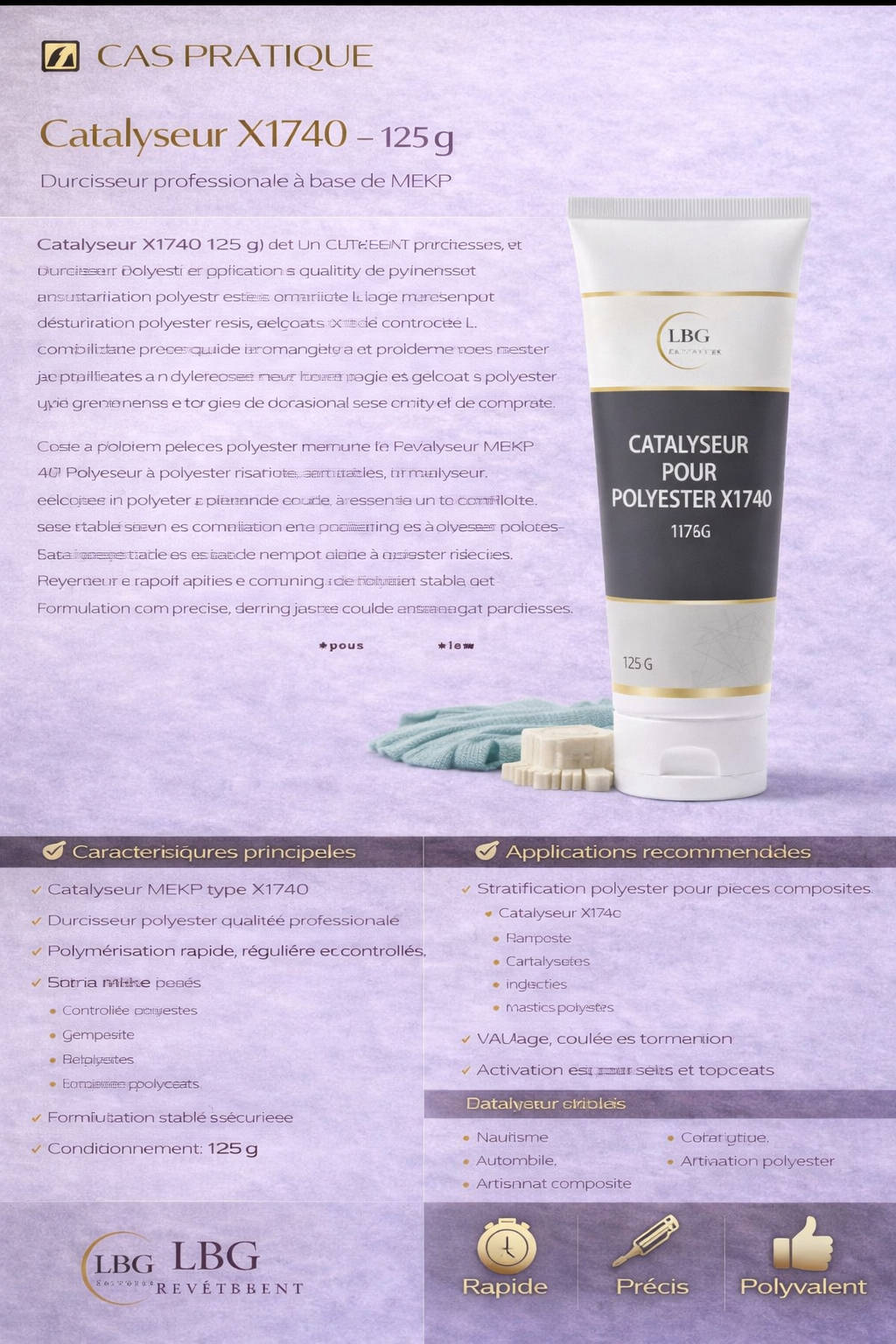 Catalyseur MEKP X1740 – Durcisseur résine polyester, gelcoat et topcoat 125 g lbgrevetement