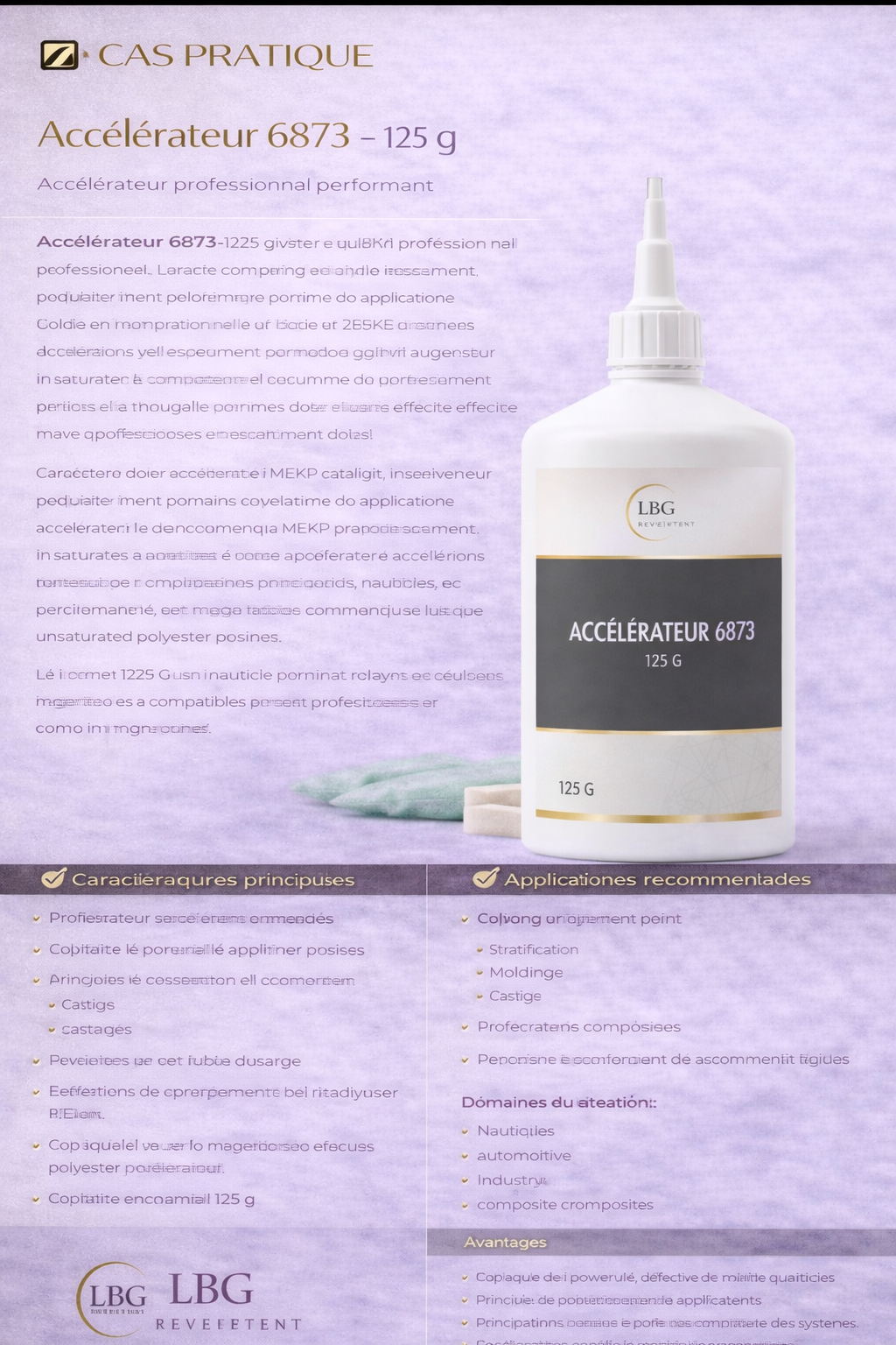 Accélérateur polyester 6873 – Additif accélérant prise résines polyester 125 g lbgrevetement