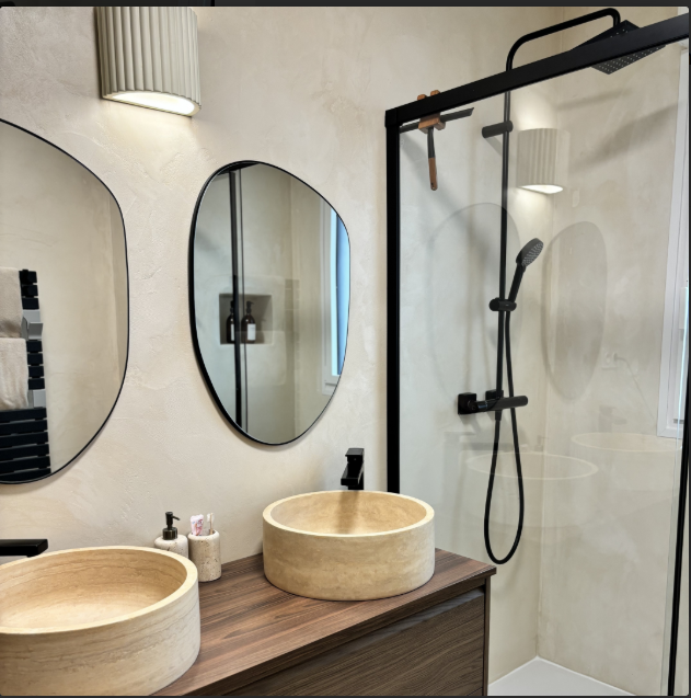 Béton ciré mural salle de bain - Kit complet