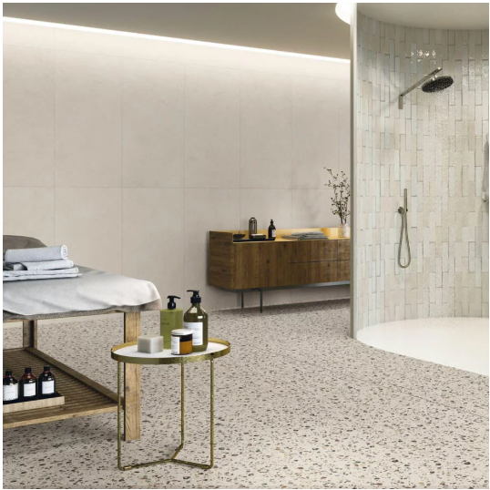 Carrelage sol et mur aspect pierre Argillae Neve mat 60x120 cm