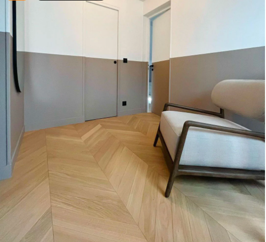 Parquet Contrecollé point de Hongrie Saint-Germain chêne