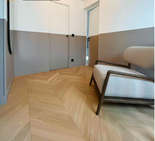 Parquet Contrecollé point de Hongrie Saint-Germain chêne lbgrevetement