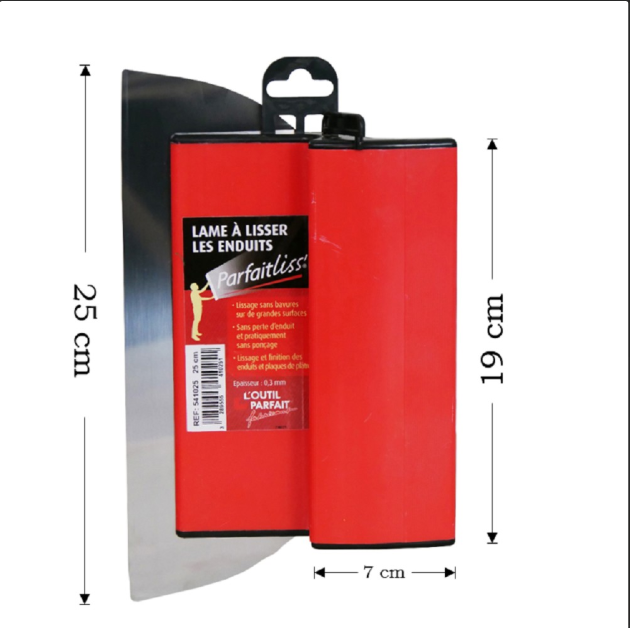 Lame à lisser ParfaitLiss 25 cm – Lisseuse inox professionnelle pour béton ciré et enduits lbgrevetement