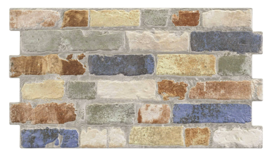 Parement mural Manhattan Color mat 31x56 cm en grès cérame. Carrelage mural aspect brique/pierre, idéal pour une décoration intérieure moderne et urbaine.