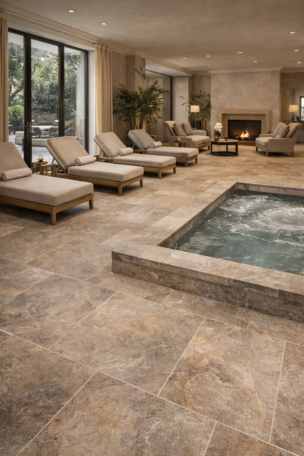 Carrelage antidérapant aspect pierre Piedra de Bali Blue mat 33 × 60 cm – Sol et mur intérieur / extérieur