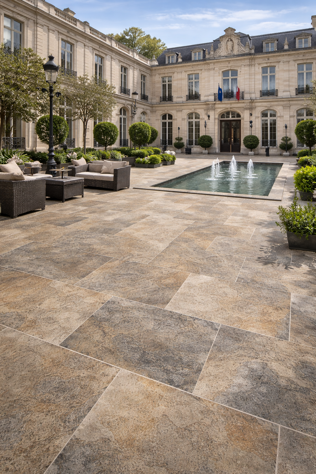 Carrelage antidérapant aspect pierre Bali mat 60×120 cm – Sol, mur et piscine intérieur / extérieur