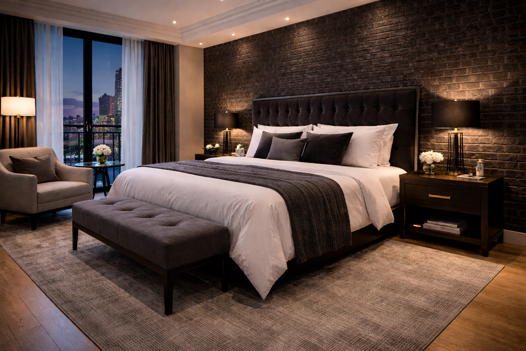 Parement mural Manhattan Antracita mat 31x56 cm – Carrelage effet brique en grès cérame