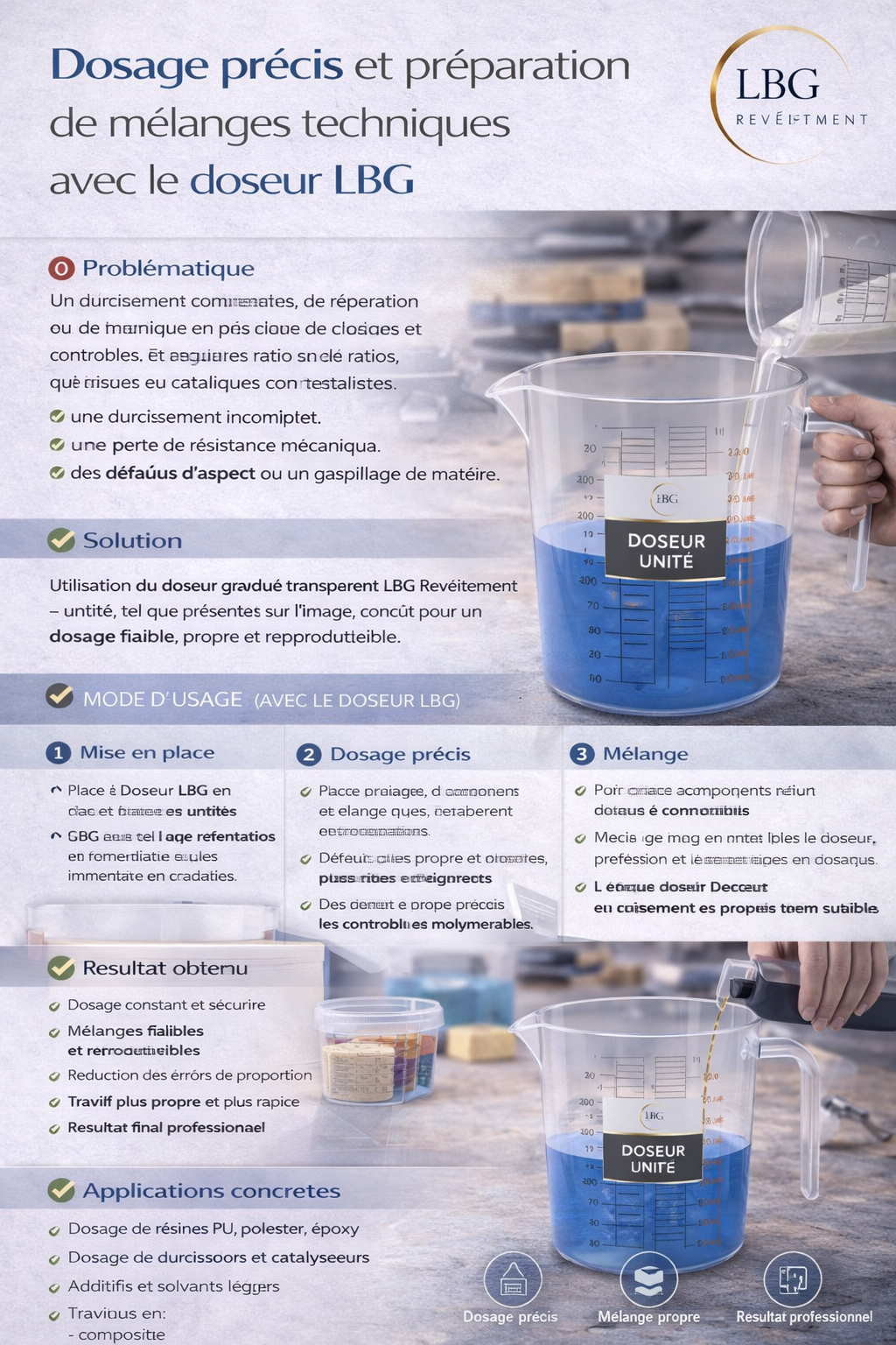 Doseur gradué – Outil de dosage précis pour résines et liquides lbgrevetement