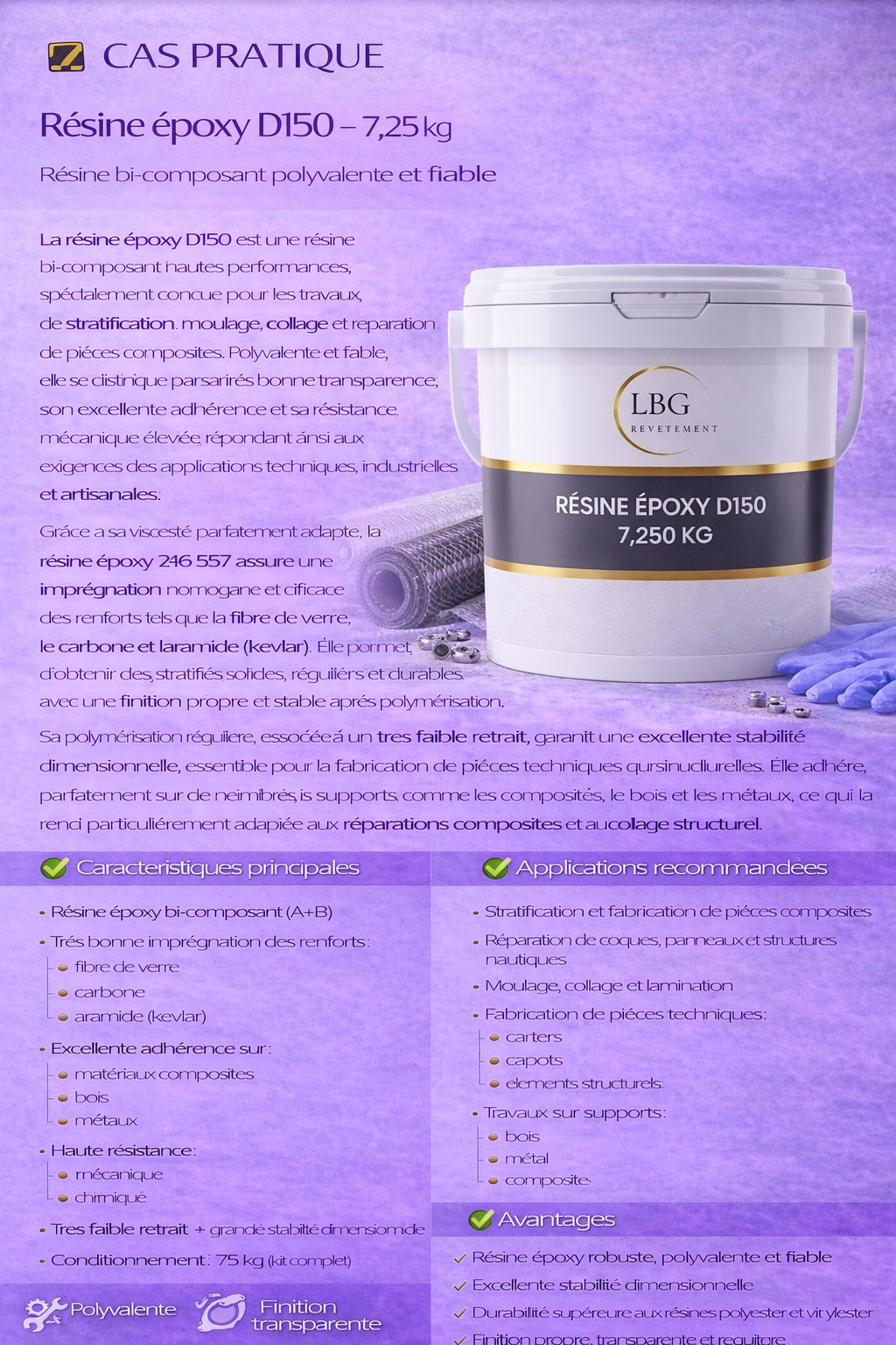 Résine époxy 246-557 (7,5KG)