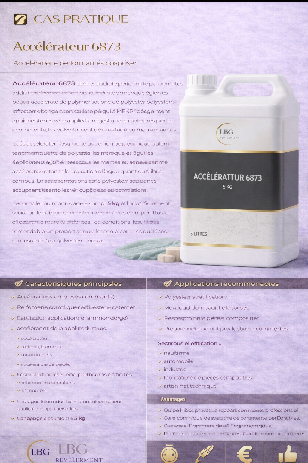 Accélérateur polyester 6873 – Additif accélérant polymérisation résines polyester 5 kg