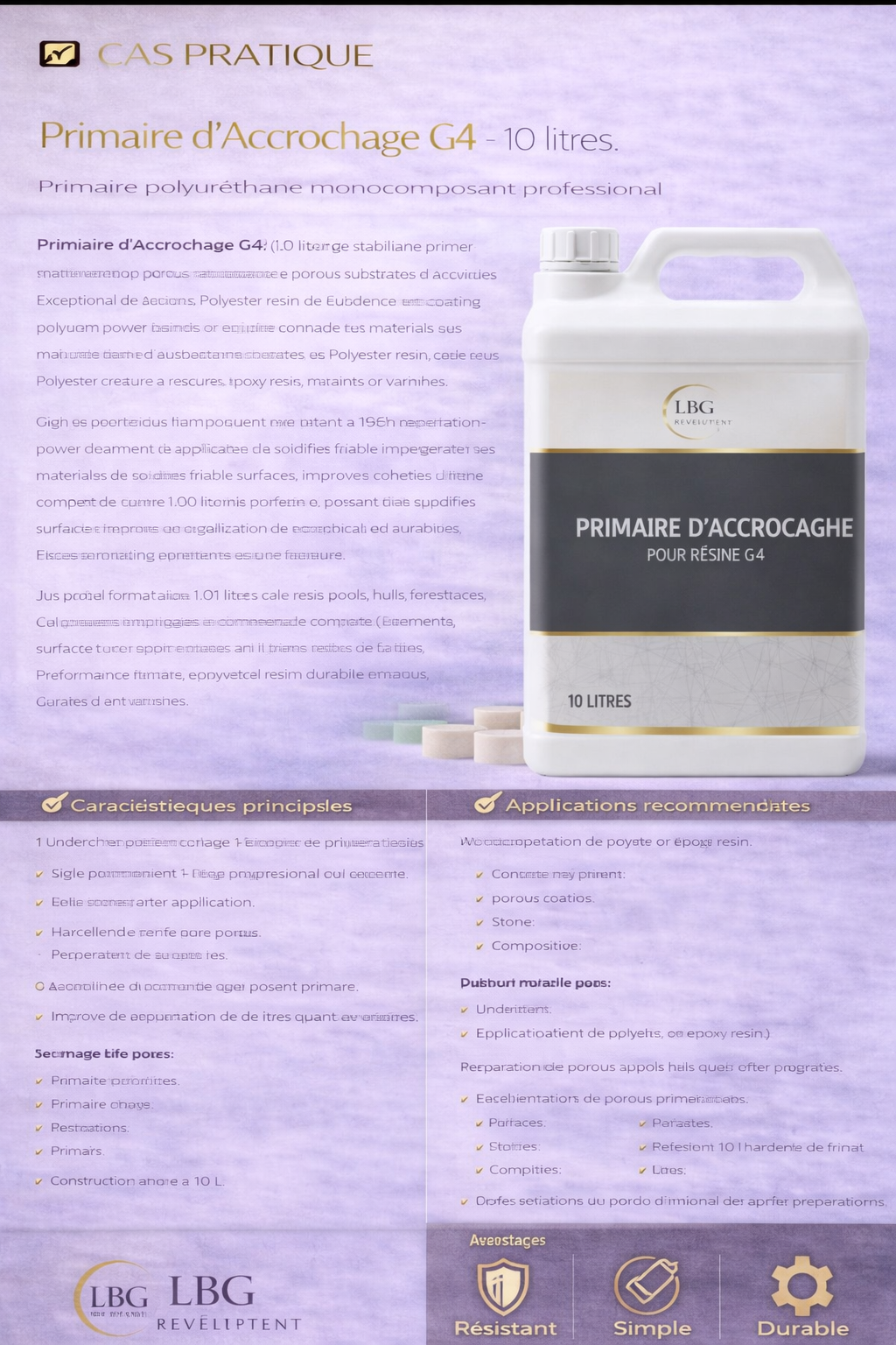 Primaire d’accrochage G4 – Résine polyuréthane monocomposant bois & béton – 10 L lbgrevetement