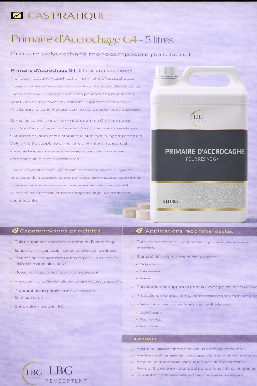 Primaire d’accrochage G4 – Résine polyuréthane monocomposant bois & béton – 5 L lbgrevetement