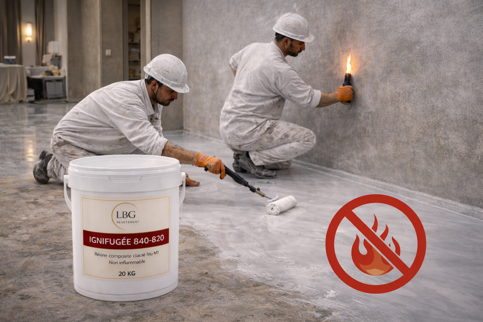 Résine ignifugée 840-820 classée feu M1 – Résine composite non inflammable – 20 kg