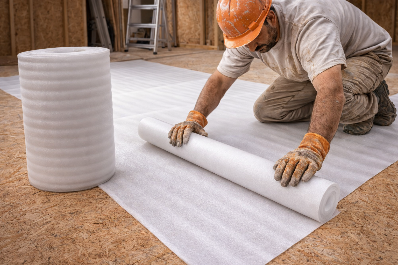 Sous-couche parquet en mousse polyéthylène extrudée – Isolation phonique et protection contre l’humidité 2 mm lbgrevetement