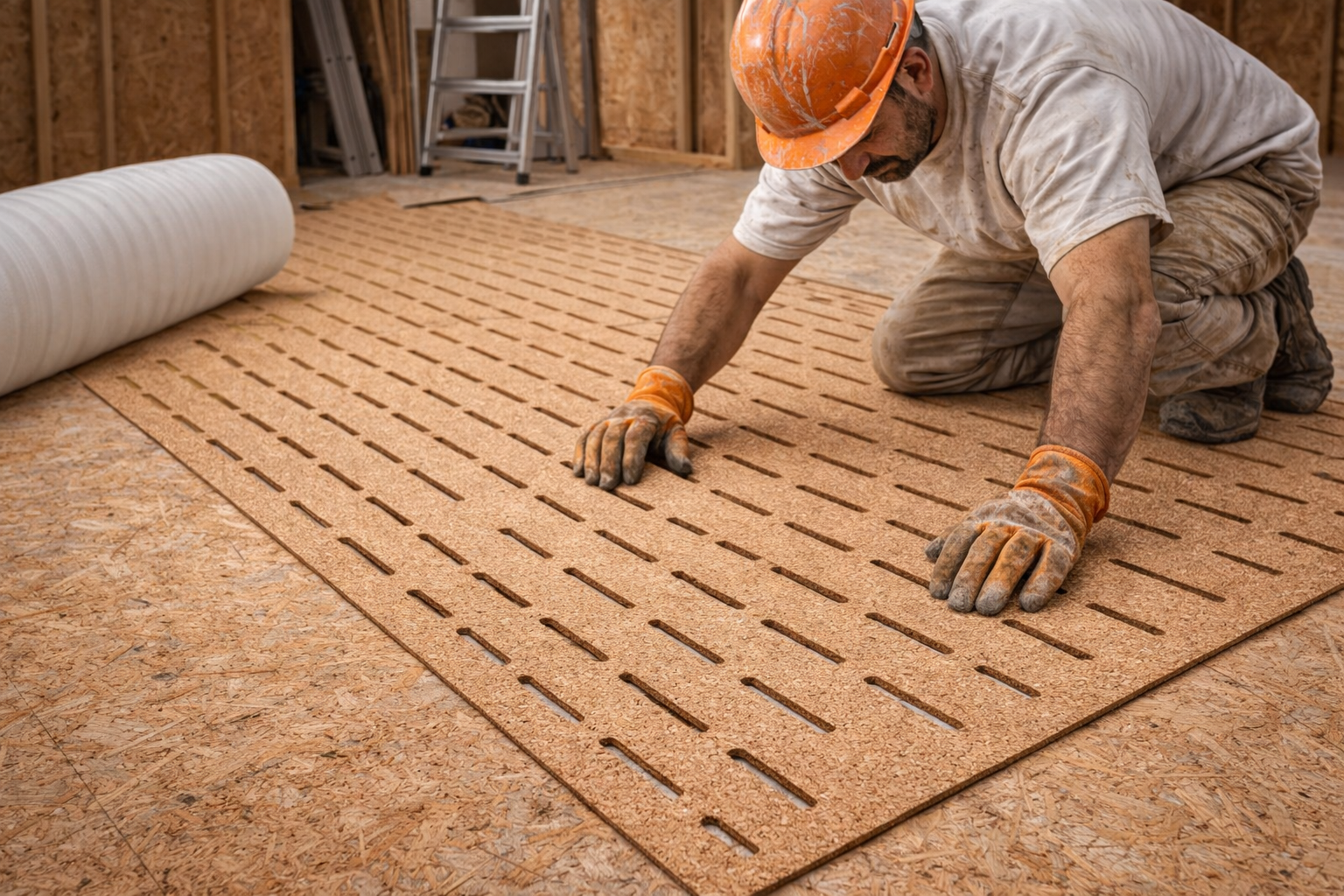 Sous-couche parquet en liège 100 % naturel – Isolation phonique et thermique pour parquet massif et contrecollé lbgrevetement