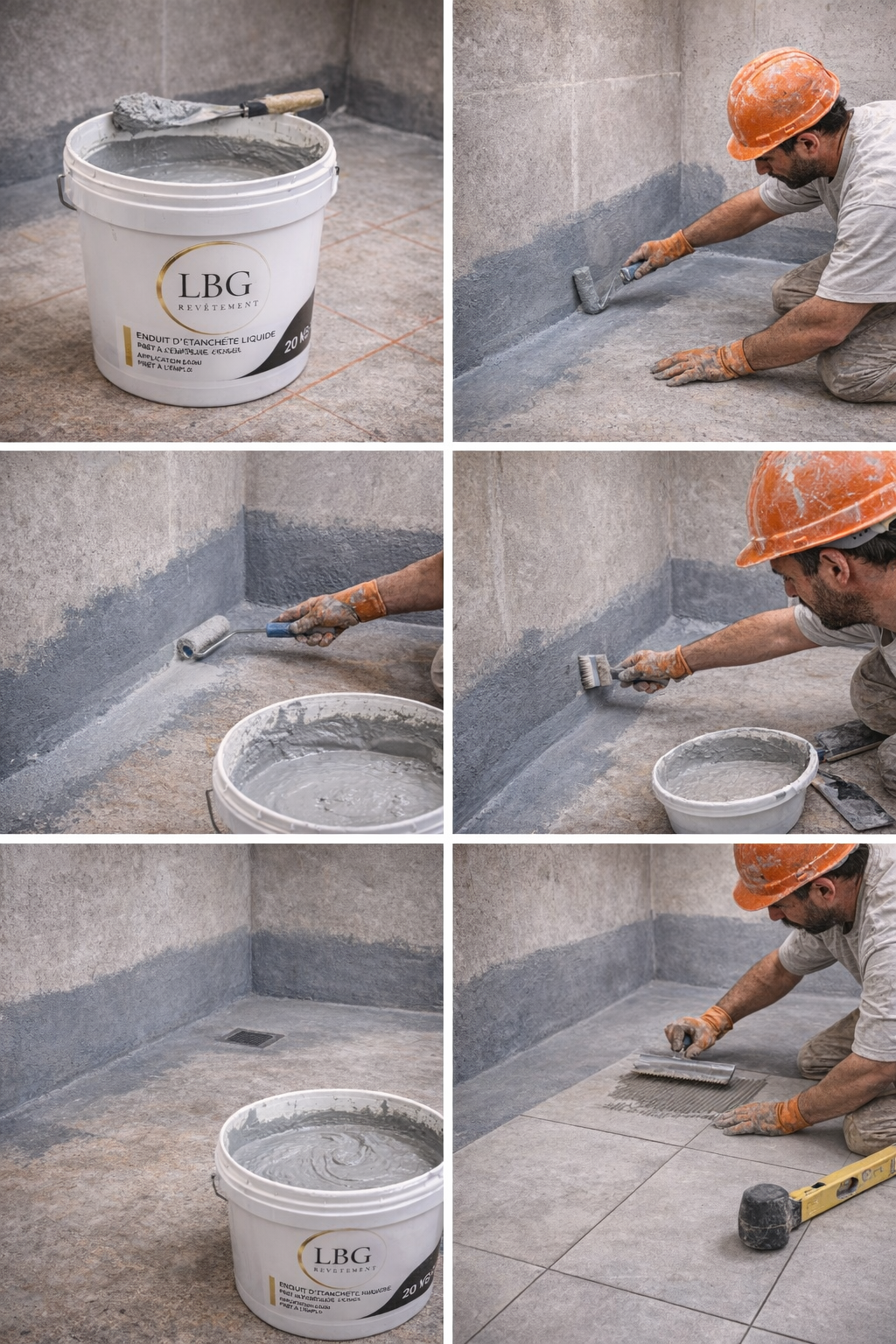 Enduit d’étanchéité liquide sous carrelage – Protection à l’eau prêt à l’emploi – 20 kg lbgrevetement