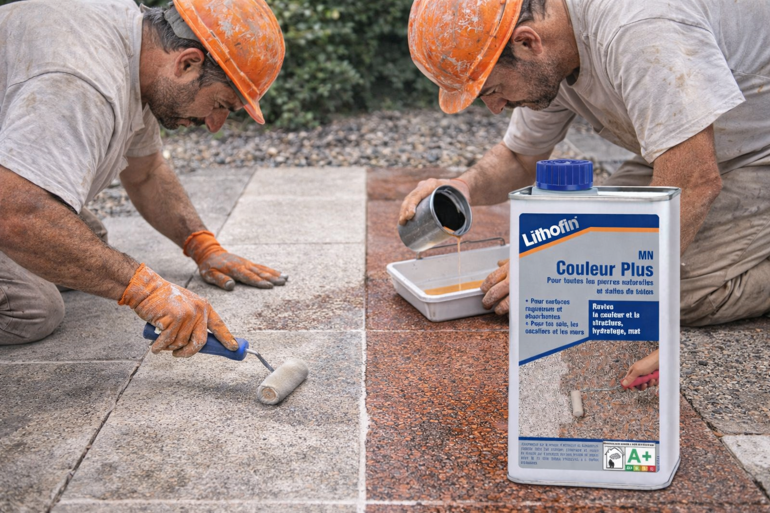 Hydrofuge intensificateur de couleur pour pierres naturelles et dalles béton – Finition mate – 1 L