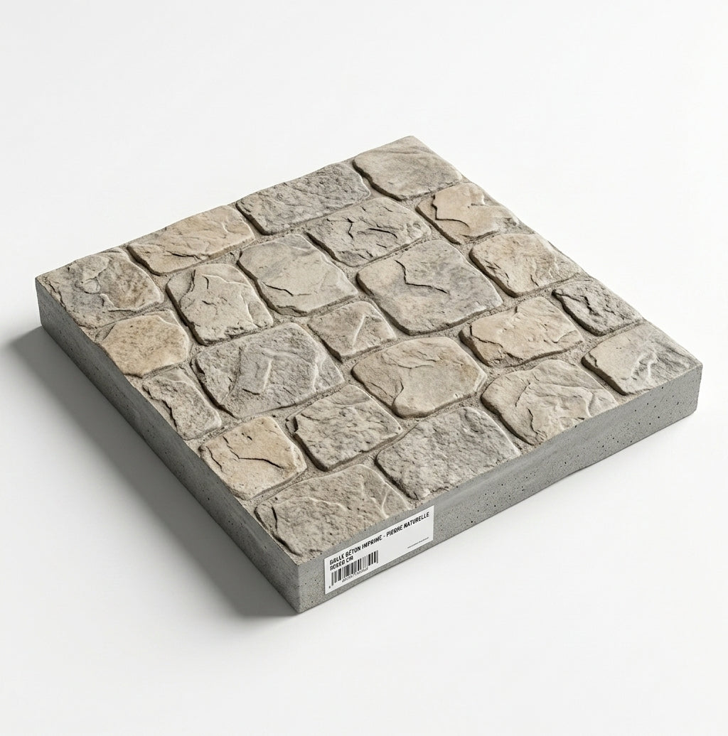 Dalle en Béton Imprimé 50 x 50 cm - Esthétique Élégante et Résistance Durable lbgrevetement