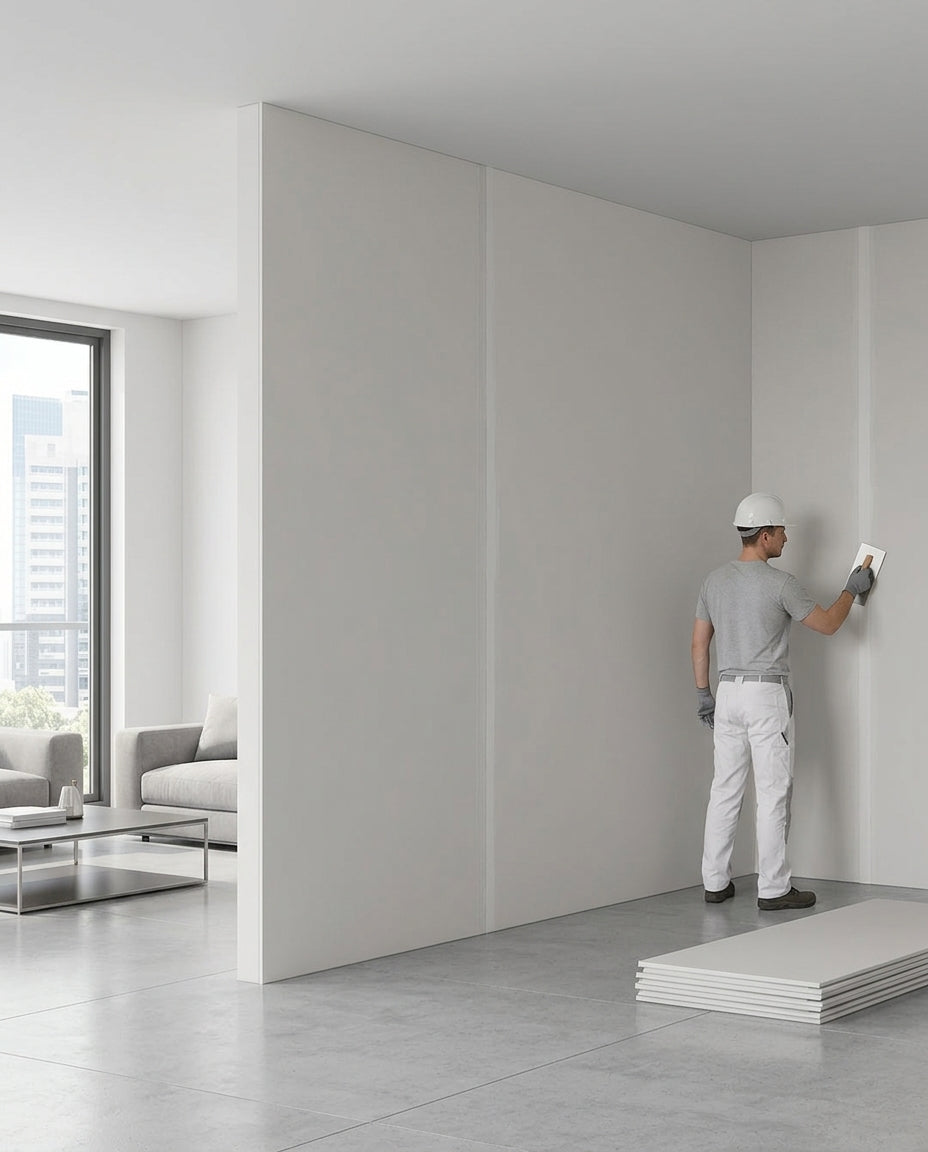 Plaque Plâtre BA13 Standard 2.5x1.2m - Solution Idéale pour des Murs Parfaits lbgrevetement
