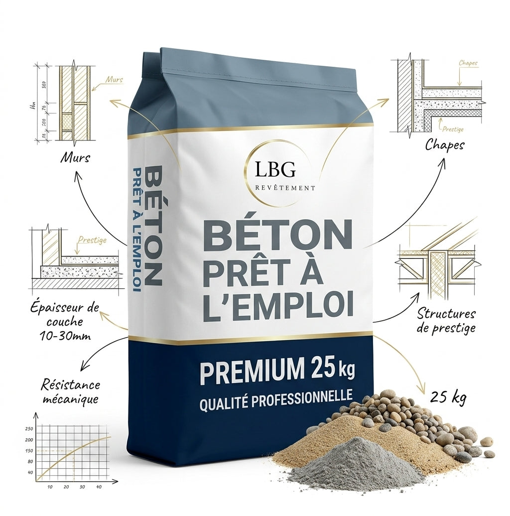 Béton prêt à l'emploi 25 kg lbgrevetement