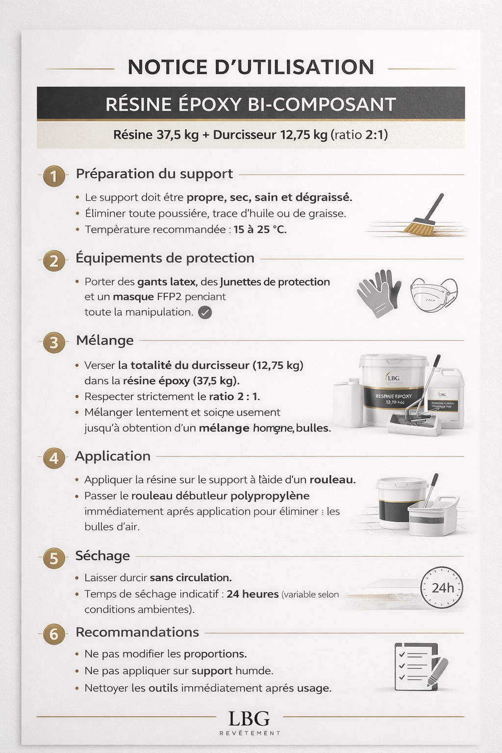 Résine Époxy 246-557 (Composant A) avec son durcisseur (Composant B). 50 kg au  (37,5 kg + 7.5 kg ) lbgrevetement
