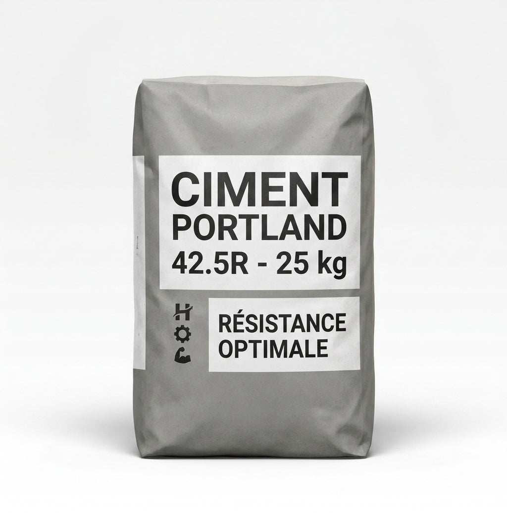Ciment Portland 42,5 R 25 kg - Résistance Optimale pour Vos Projets de Construction lbgrevetement