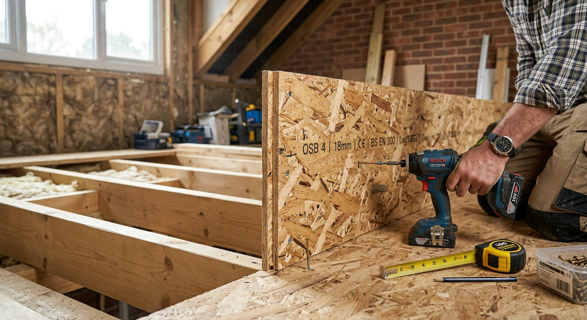Panneau OSB 4 2440x1220x18mm - Résistance Maximale pour Vos Projets de Construction lbgrevetement