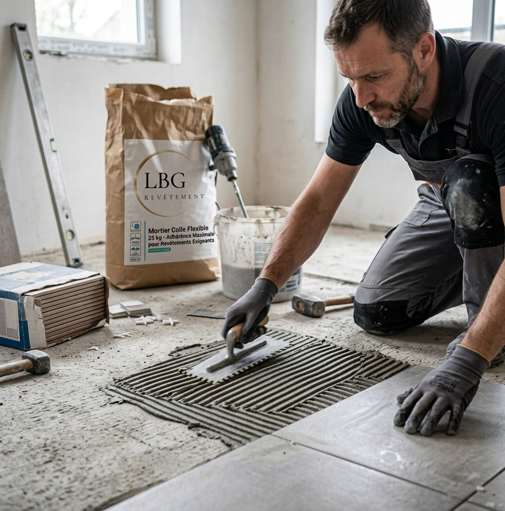 Mortier Colle Flexible 25 kg - Adhérence Maximale pour Revêtements Exigeants lbgrevetement