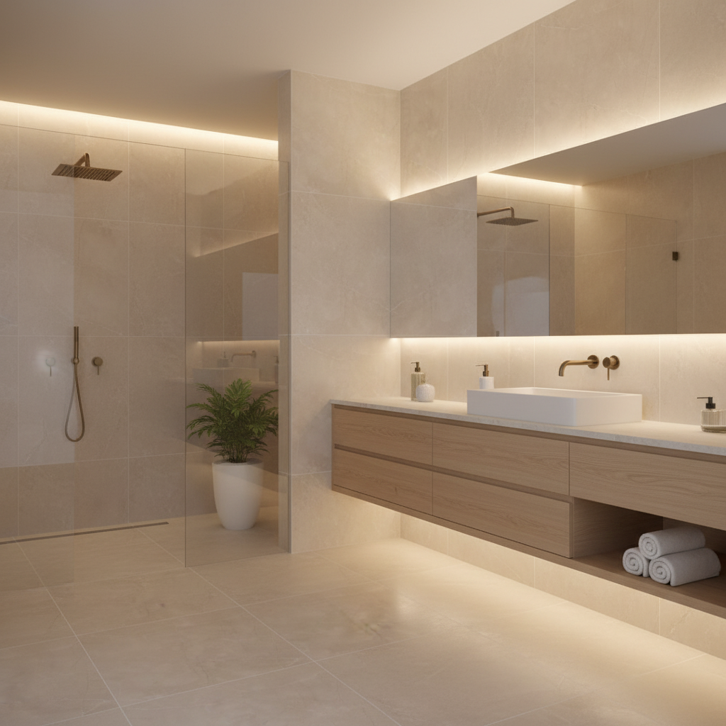 Carrelage sol-mur intérieur aspect béton Marble art cream mat 100x100 cm