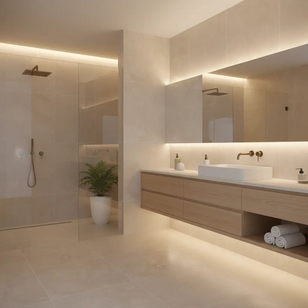 Carrelage sol-mur intérieur aspect béton Marble art cream mat 100x100 cm lbgrevetement