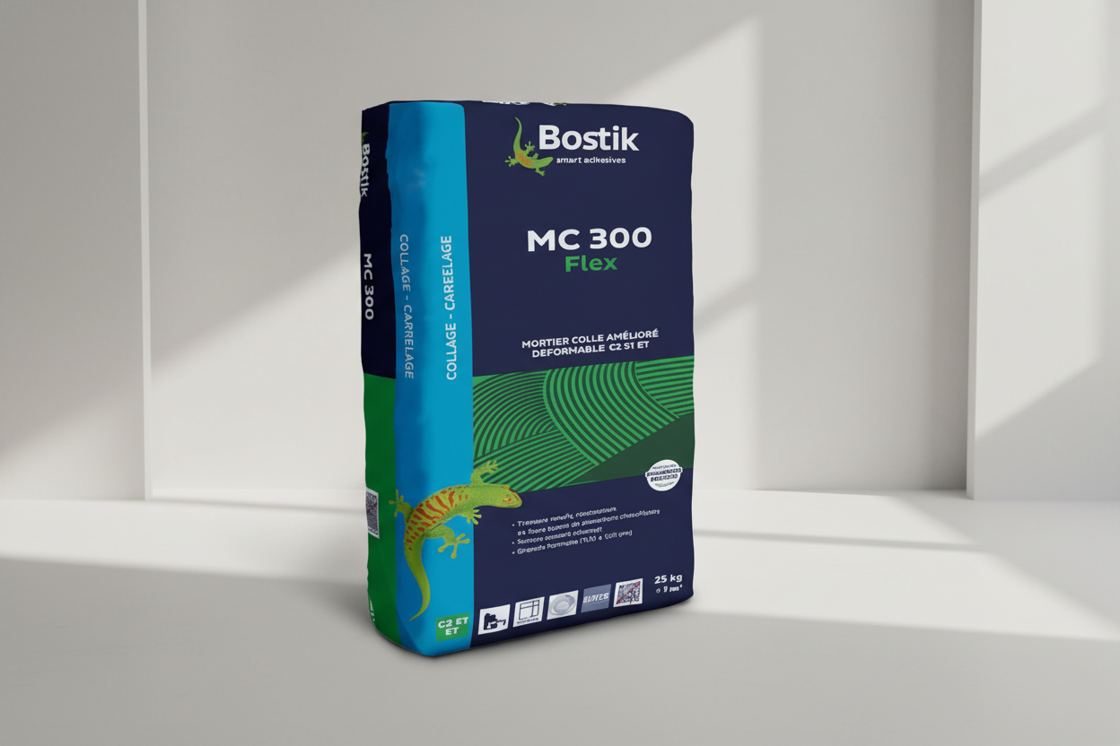 Colle mortier carrelage grise déformable premium C2S – Temps ouvert allongé – Plancher chauffant – 25 kg