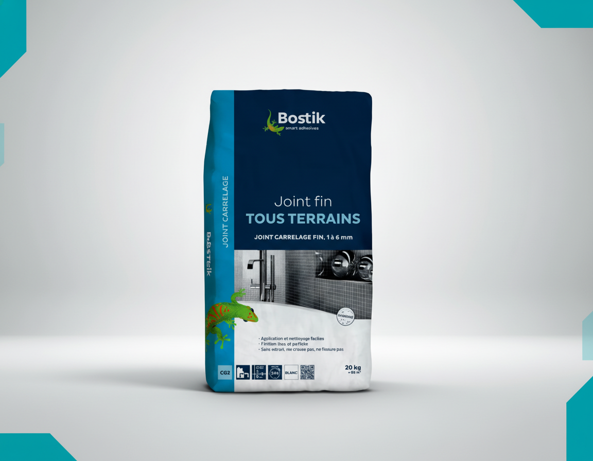 Mortier joint carrelage gris hydrofuge – Joints fins 1 à 6 mm – Sols & plaquettes de parement