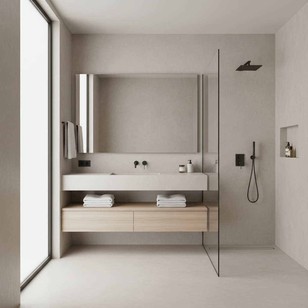 Béton ciré ISY douche avec étanchéité – Kit complet prêt à l’emploi spécial douche