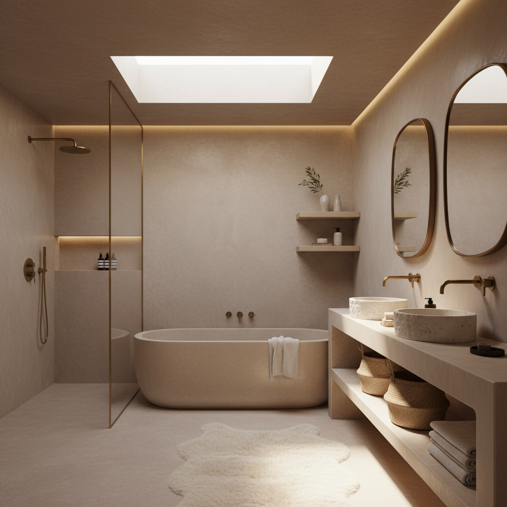 Béton ciré mural salle de bain - Kit complet