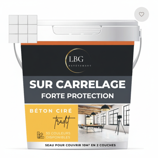 Béton ciré sur carrelage – Kit universel forte protection sol, murs, cuisine et salle de bain 2 couches lbgrevetement