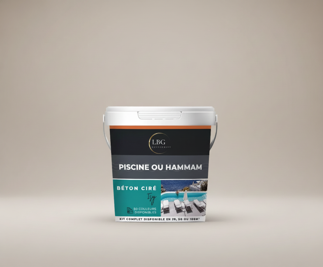 Kit ISY Béton Ciré Piscine & Hammam – Étanchéité totale et vernis époxy résistant chlore & sel lbgrevetement
