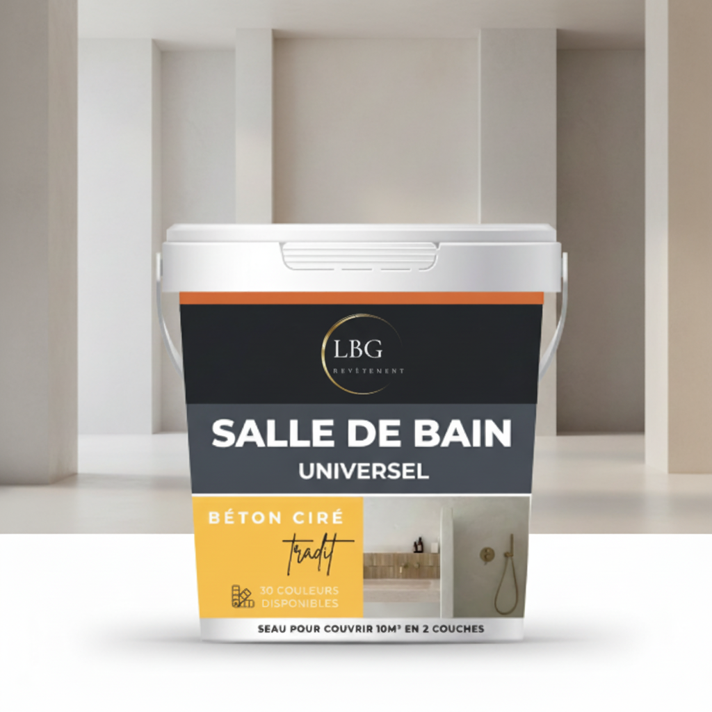 Béton ciré sur carrelage salle de bain – Kit universel TRADIT forte protection