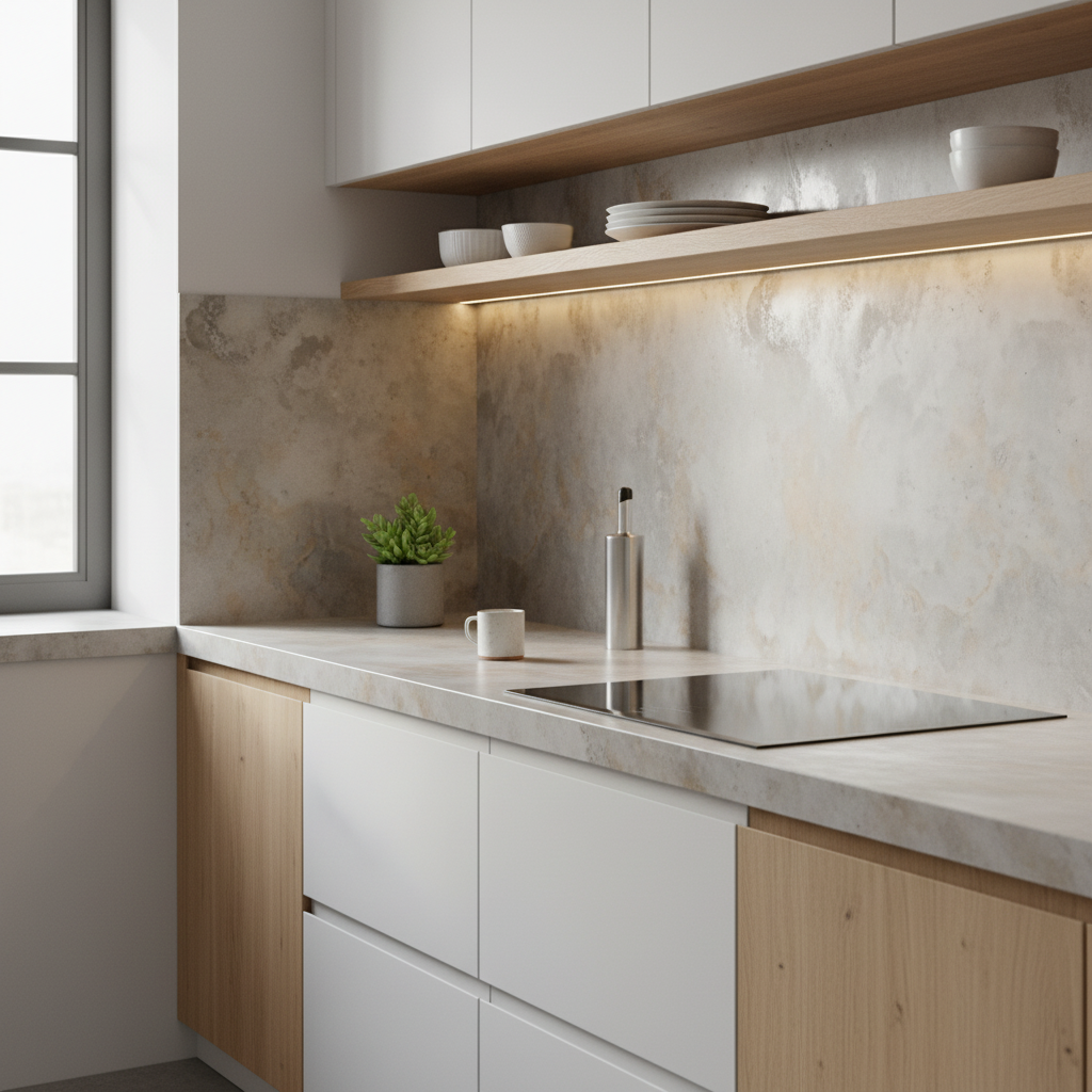 Béton ciré plan de travail – Kit complet cuisine pour crédence et meubles