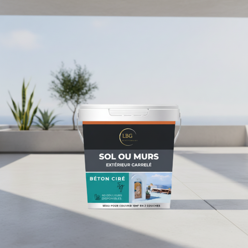 Kit ISY Béton Ciré Extérieur sur Carrelage – Sols et murs extérieurs