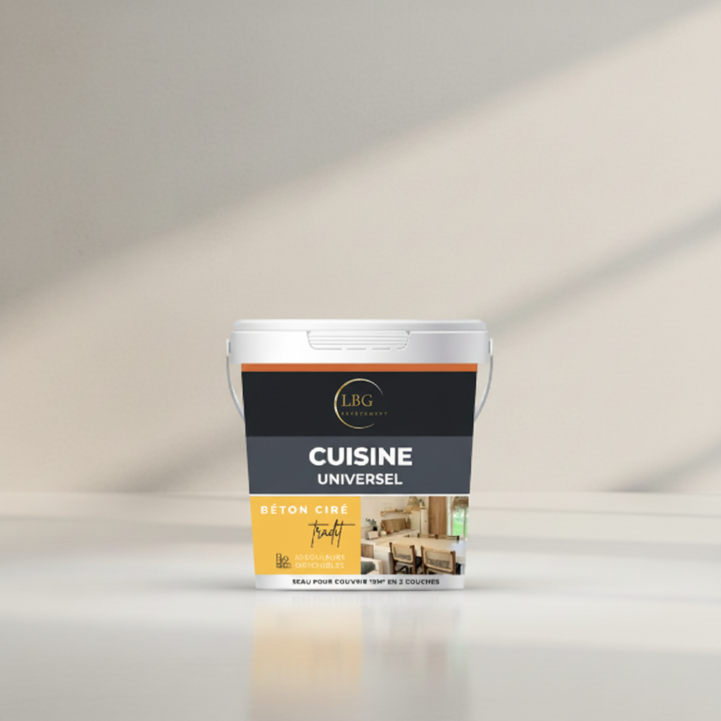 Béton ciré cuisine – Kit universel complet pour sol, murs, crédence et plan de travail