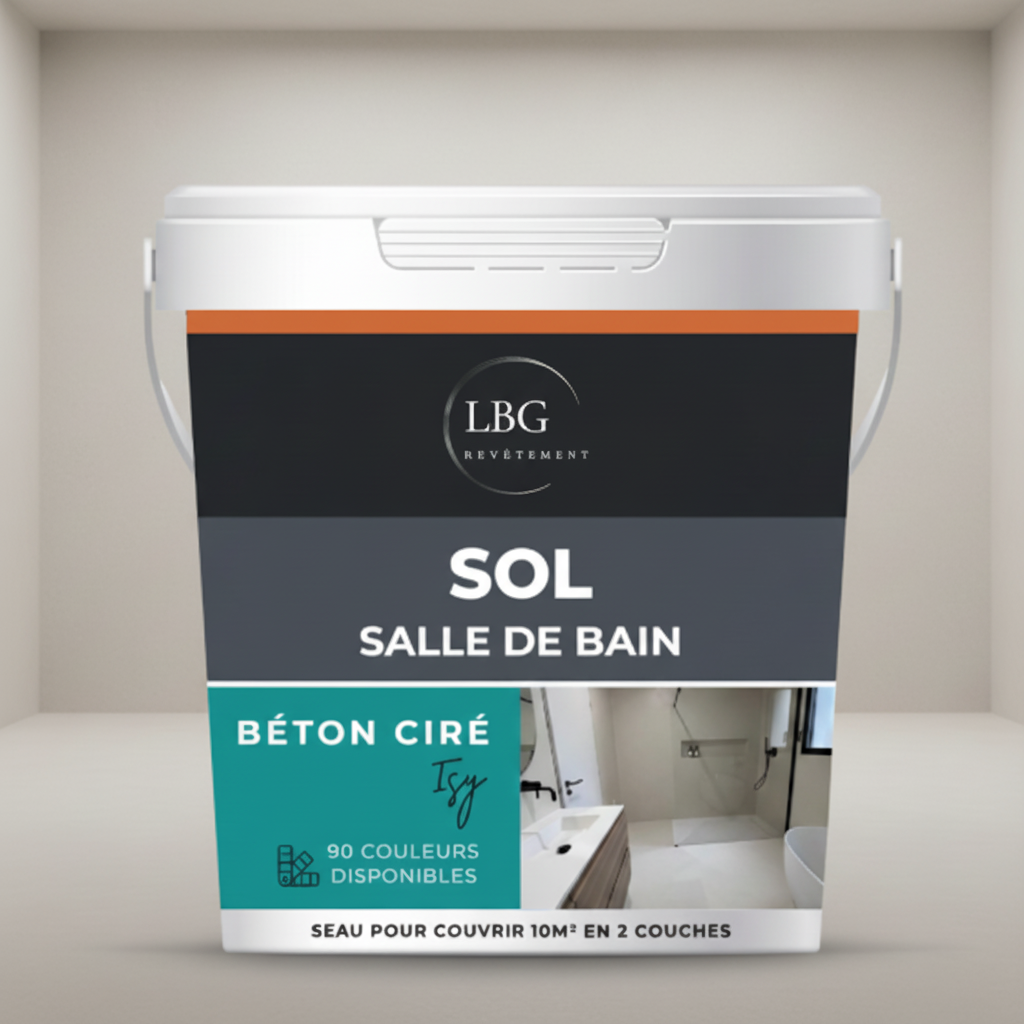 Béton ciré ISY sol salle de bain – Kit complet étanche, facile à poser, finition lisse lbgrevetement