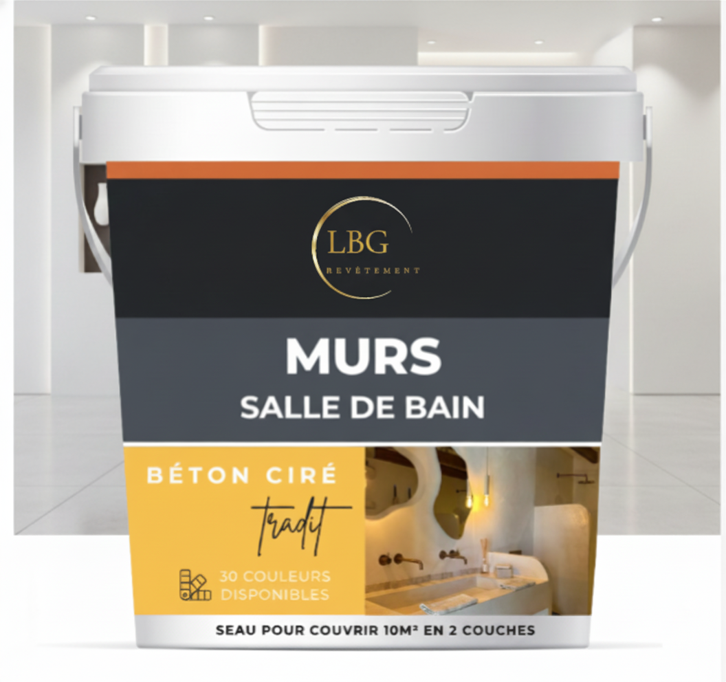 Béton ciré mural salle de bain - Kit complet