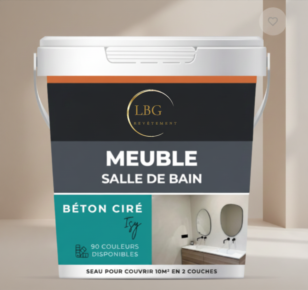 Kit ISY béton ciré plan vasque et douche – Prêt à l’emploi, étanche et facile à appliquer lbgrevetement