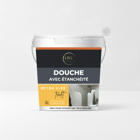 Béton ciré ISY douche avec étanchéité – Kit complet prêt à l’emploi spécial douche lbgrevetement