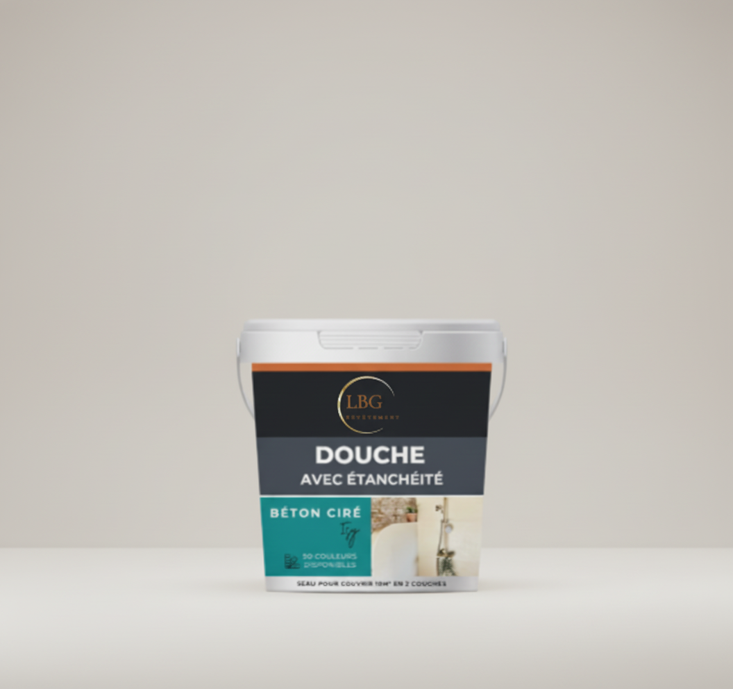 Béton ciré ISY douche avec étanchéité – Kit complet prêt à l’emploi spécial douche lbgrevetement