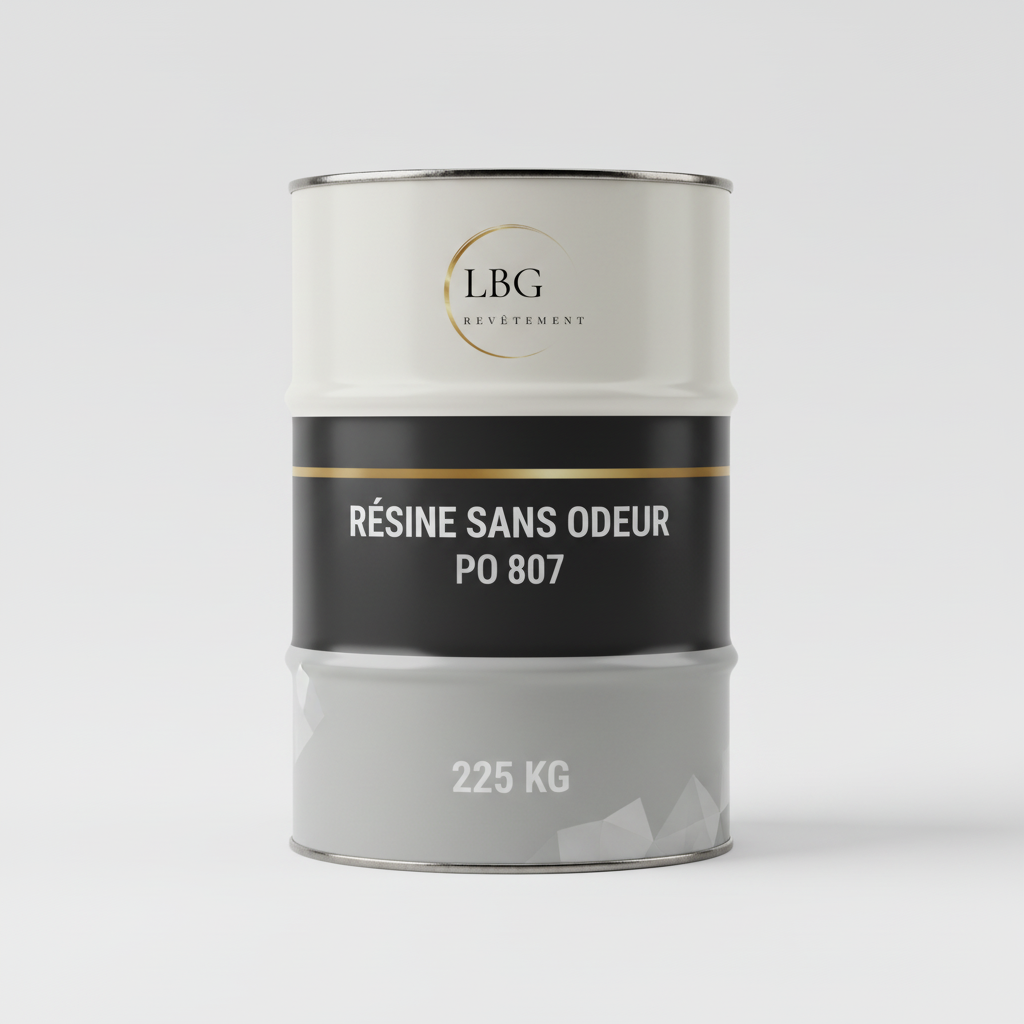 Résine polyester sans odeur PO 807 – Stratification composite intérieure – Fût 225 kg lbgrevetement