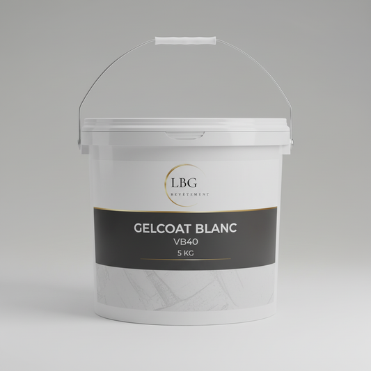 Gelcoat blanc VB40 – Gelcoat polyester de finition brillante pour pièces composites – 5 kg lbgrevetement