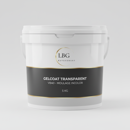 Gelcoat transparent VB40 – Gelcoat polyester incolore pour moulage et finition – 5 kg lbgrevetement
