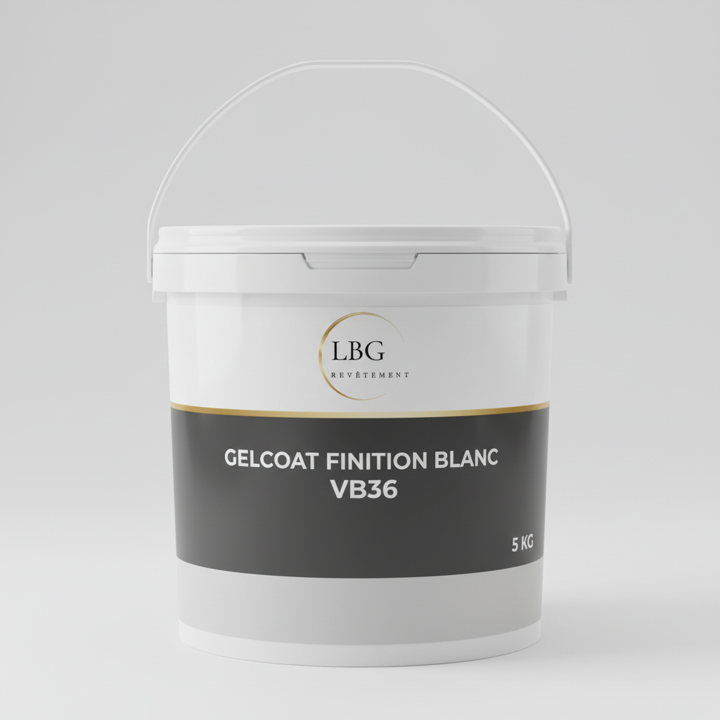 Gelcoat polyester finition blanc brillant VB36 – Haute résistance UV – 25 kg